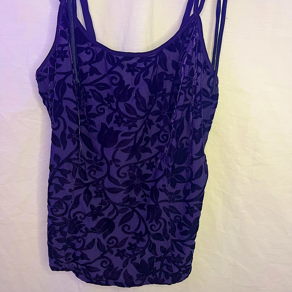 Vintage Nordstrom sheer and velvet top